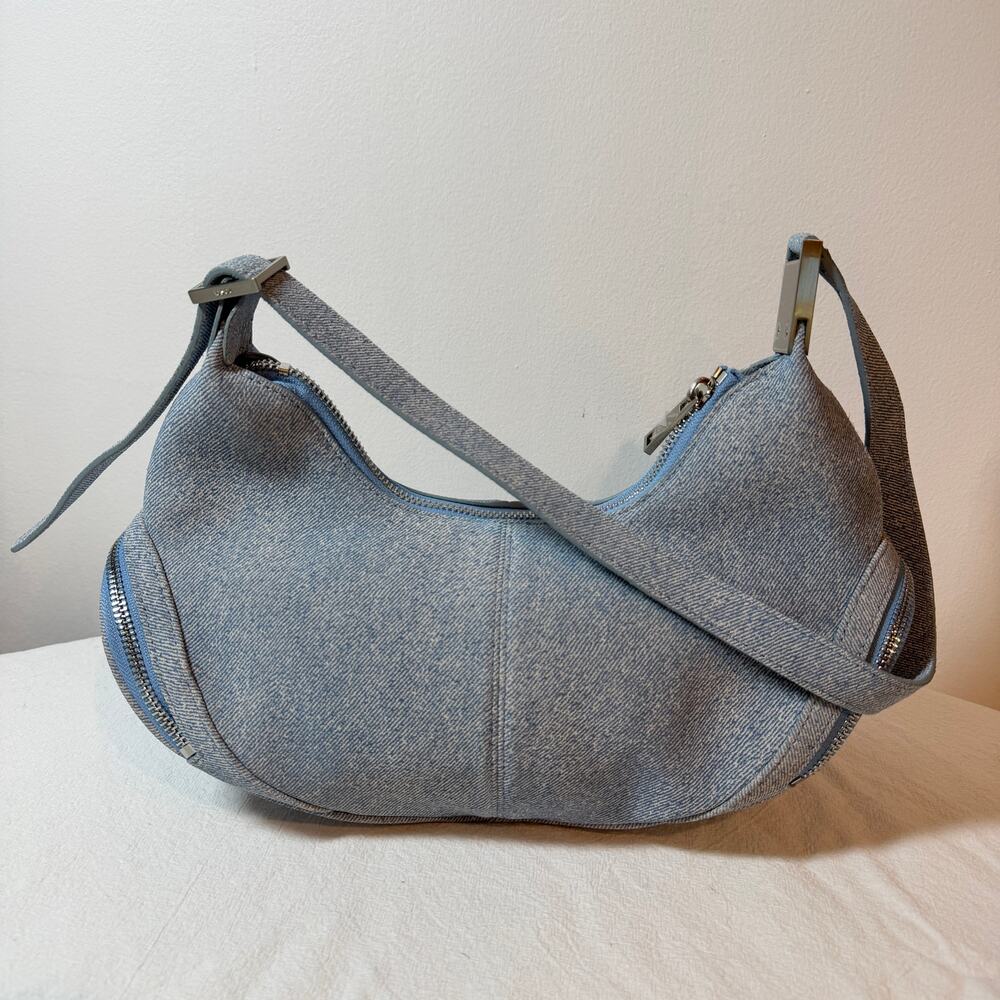 Korean Osoi cargo hobo bag large denim [NEW DENIM SKY]